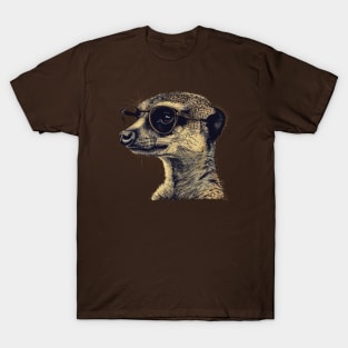 Meerkat Maven: The Spectacled Savvy Tee T-Shirt